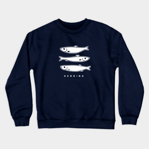 Herring fish, simple, minimal line art for marine life fans Crewneck Sweatshirt by croquis design